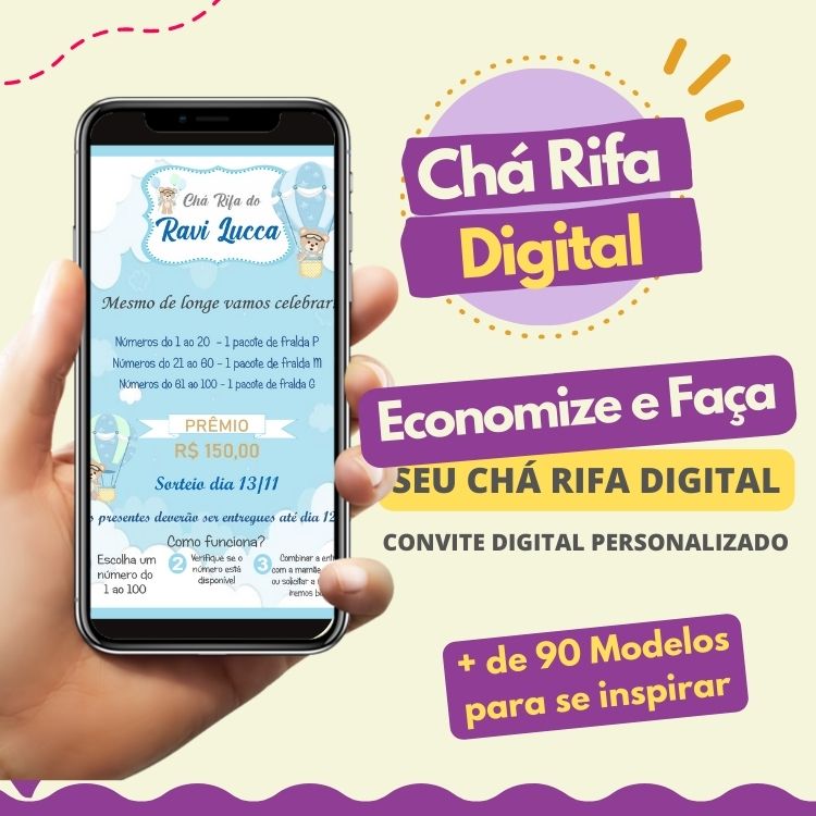 Ch Rifa Digital Lil s Personalizados Receba em 2 dias ap s