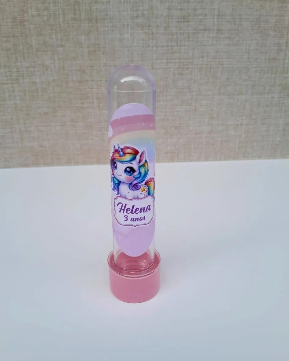 Tubete personalizado para lembrancinha de aniversário - Acrílico